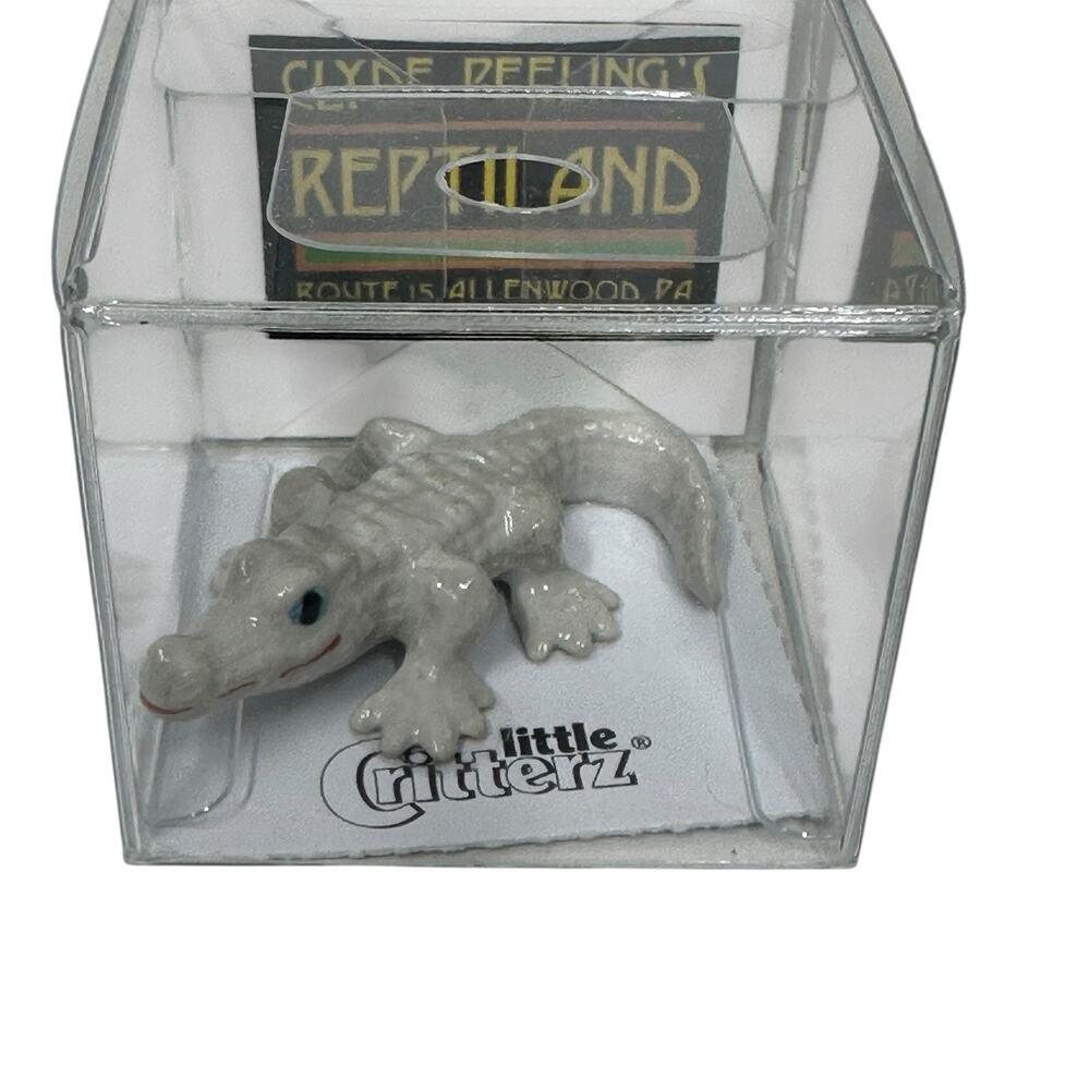 Little Critterz White Alligator Luke Reptile Miniature Porcelain Figurine 2" NEW